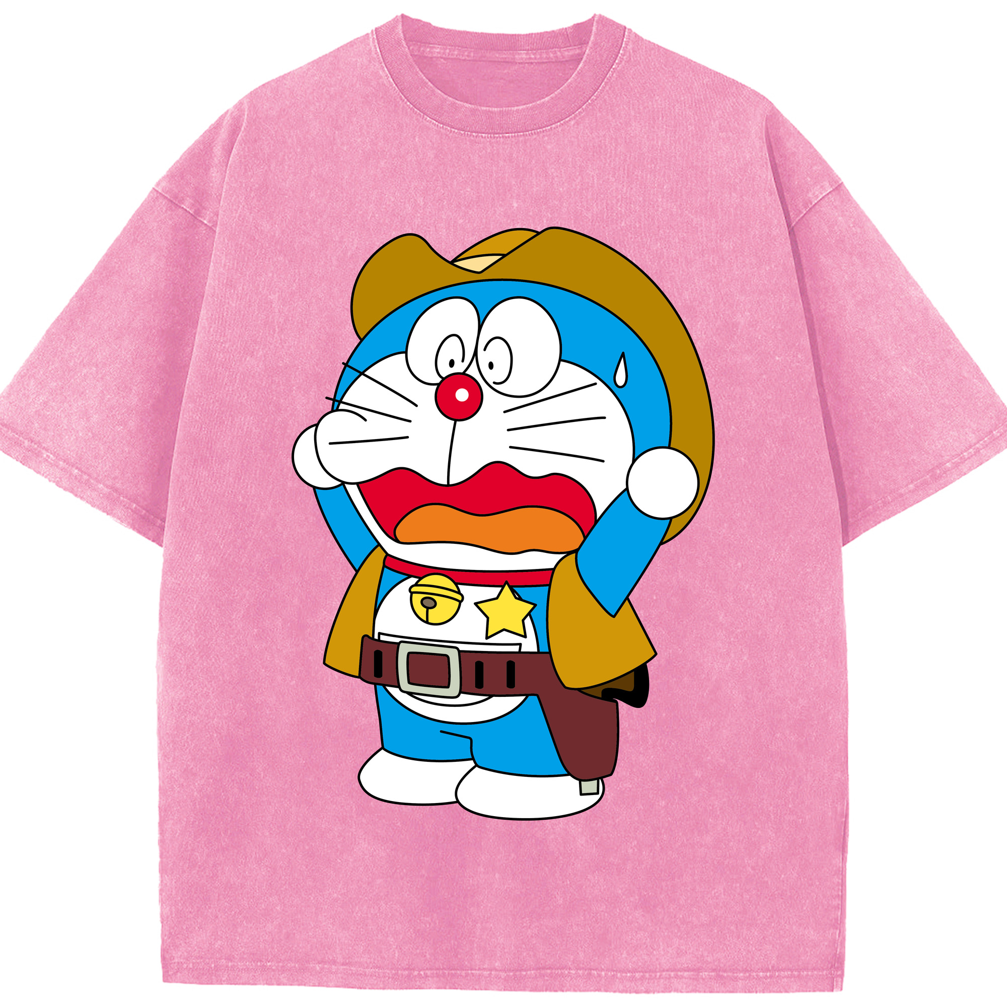 （画像用） ドラえもん Doraemon 綿100% ヴィンテージ風 半袖Tシャツ（フロントプリント）